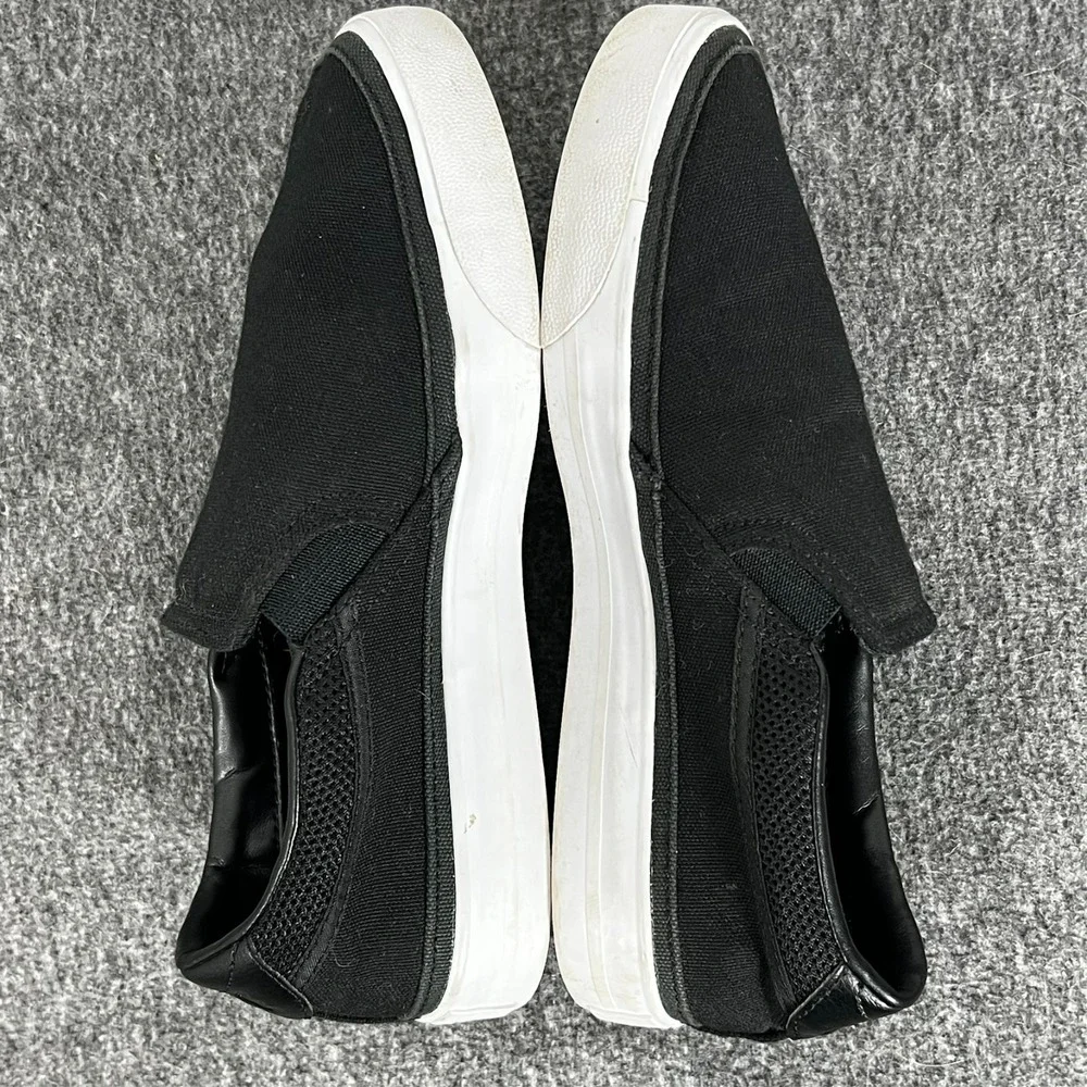Nike Court Legacy Slip On Sneakers Black White Swoosh Logo Casual Women's 5.5‎ - Picture 5 of 8